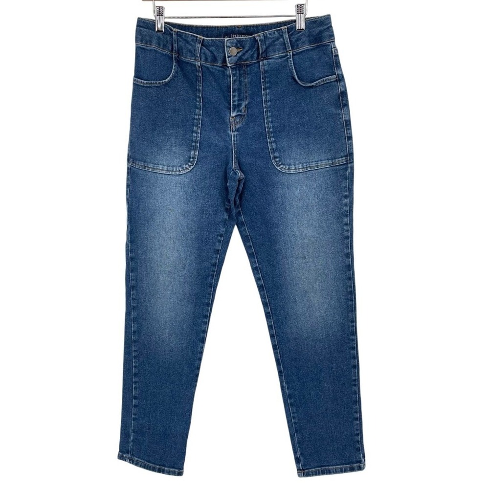 Boden Women's Size 10R Patch Pocket‎ Girlfriend Jeans High Rise Denim EUC